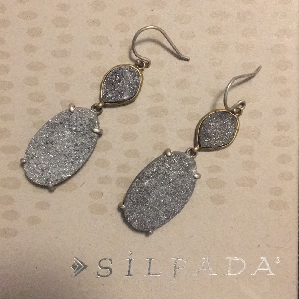 Silpada Glisten Up Druzy Earrings
